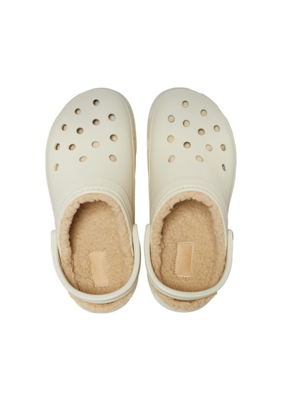 Crocs 207938 Classic Platform Lined Clog W Krem Kadın Terlik Krem