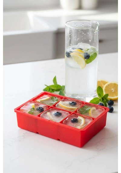 6 Hazneli Silikon Buz Kalıbı & Çok Amaçlı Buzluk Ve Dondurucu Organizeri 11x16 Cm Belirtilmemiş