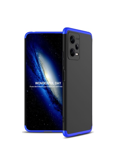 Xiaomi Redmi Note 12 5g Kılıf Zore Ays Kapak Siyah-Mavi