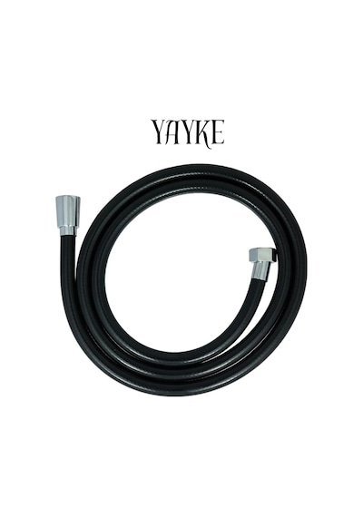 Yayke Pvc Kaplama Spiral Duş Hortumu Siyah