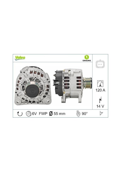 Valeo 12v Alternatör Dinamo 120 A L-dfm 4 Ayak Dacıa Logan-nıssan Mıcra-renault Clıo/kangoo