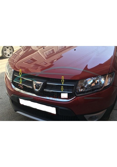 Dacia Sandero Stepway Ön Panjur Kromu Nikelajı 2012 Sonrası