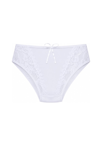Kadın Dantel Detaylı Külot Pamuklu Renkli Güpürlü Bikini