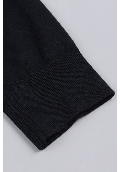 Bisse Erkek Yün Basic Yarım Balıkçı Yaka Triko Siyah Tr23knos23210 D99