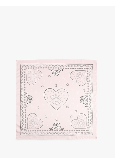 Koton Kalpli Kare Saten Fular Pembe 6sak50041aa Gül
