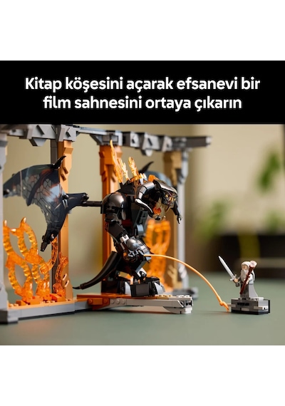 LEGO® Icons Yüzüklerin Efendisi: Balrog™ Kitaplık Dekoru 10367 - Yetişkinler için Dekoratif Film Hatırası Model Yapım Seti (1201 Parça)