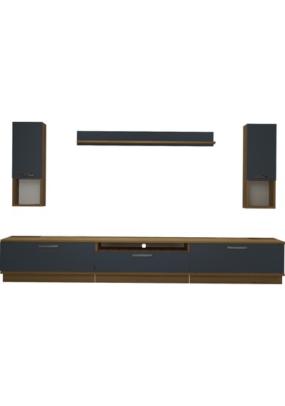 Decoraktiv Trendstyle 270da Mdf Tv Ünitesi Tv Sehpası - Pera Antrasit Antrasit - Açık Ceviz Decoraktiv Trendstyle 270da Mdf Tv Ünitesi Tv Sehpası - Pera Antrasit Antrasit - Açık Ceviz