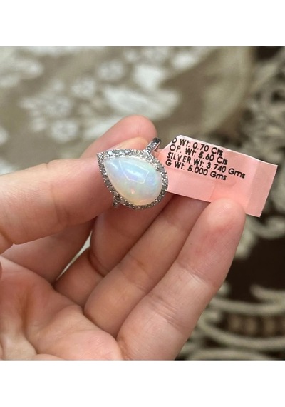 Opal Elmas Yüzük 080