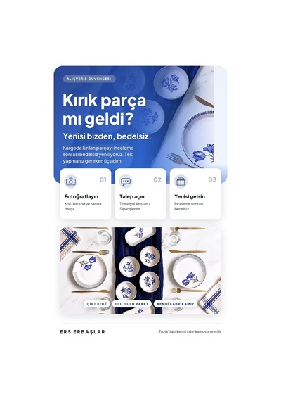 Lüx Seramik Hazeran 14 Parça 6 Kişilik Kahvaltı Takımı Seti Diğer