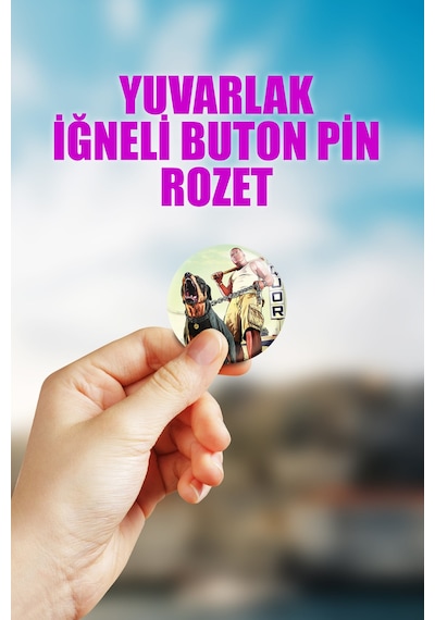 Gta 5 Video Oyun Bilgisayar Oyunu Çanta Süsü Rozet İğneli Buton Rozet Seti 1 Adet Çok Renkli