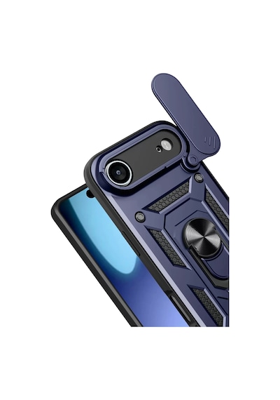 Newface Apple İphone 17 Air Pars Lens Yüzüklü Silikon - Lacivert
