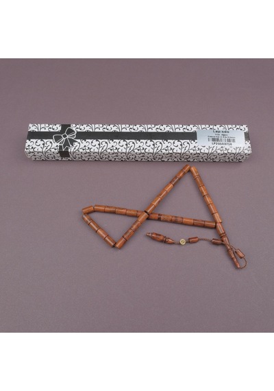Yılan Ağacı Usta İşi İmzalı Kesme Kesim 6.5x10.5mm Tesbih