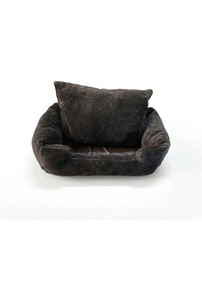 Brt Pet Premium Dikdörtgen Peluş Kedi Yatağı Ve Küçük Irk Köpek Yatağı - 60x40 Cm - Siyah