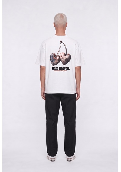 Respire Erkek Harvest Baskılı Oversize T-shirt Ekru