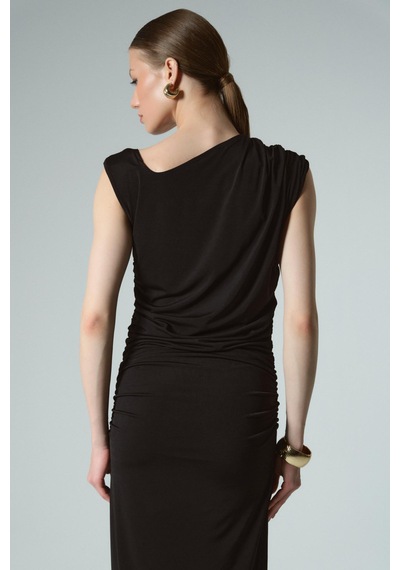 Buly Drape Elbise Siyah