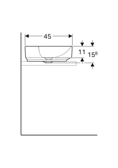 Dikdörtgen Lavabo, Batarya Banklı Model 508 Yeşil