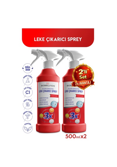 3x Ultra Konsantre Leke Çıkarıcı Sprey 520 Ml 2 Li Set