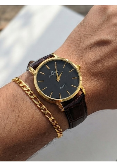 Erkek Kol Saati Pu Deri Kordon Siyah Renkli Kadran Gold Kasa Bileklik Hediyeli Analog Quartz Klasik Şık Günlük Erkek Saati Swt13 Çok Renkli 61881937 Erkek Kol Saati Pu Deri Kordon Siyah Renkli Kadran Gold Kasa Bileklik Hediyeli Analog Quartz Klasik Şık Günlük Erkek Saati Swt13 Çok Renkli 61881937