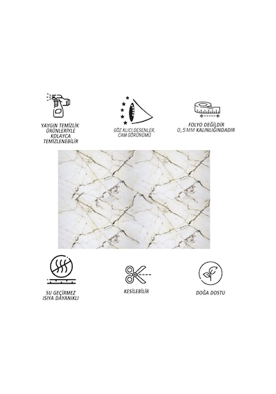 Tink Kendinden Yapışkanlı Sarı Çizgili Desenli Pvc Panel 41x62 Cm