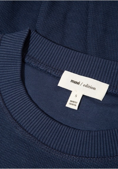 Mavi - Bisiklet Yaka Lacivert Sweatshirt 1s10508-70487 Lacivert