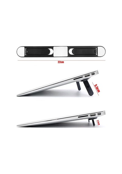 2 Kademeli Katlanabilir Laptop Standı - Kendiliğinden Güçlü Yapışkanlı, Ergonomik Tablet Yükseltici Bx40