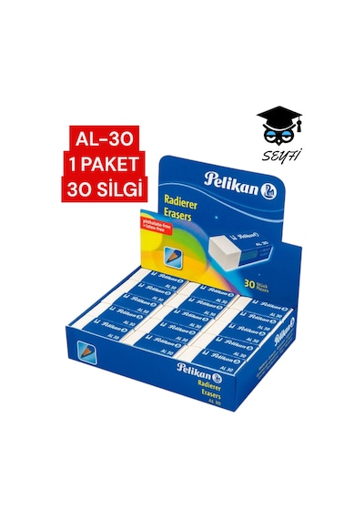 Pelikan Al-30 Silgi Küçük Boy 30 Adet 1 Paket