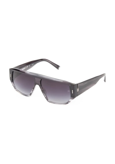 Hermossa Hm 1628 C3 60 Unisex Geometrik Şeffaf Füme Kemik Güneş Gözlüğü
