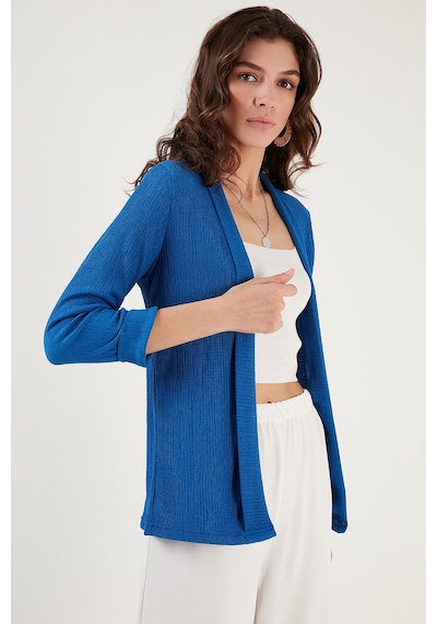 Lela Yakası Ve Kolu Katlı Gofre Kimono Bayan Hırka 5869014 Saks