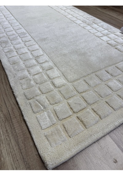 Eko Halı Siena 3d Bow White El Dokuma Yolluk Beyaz