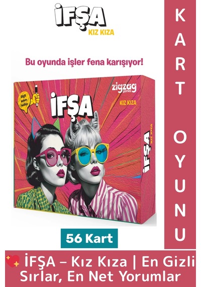 Eğlenceli Kız Grup Arkadaş Ortamı Cesaret Dürüstlük Dedikodu Tahmin Kart Oyunu İfşa-kız Kıza 56 Kart