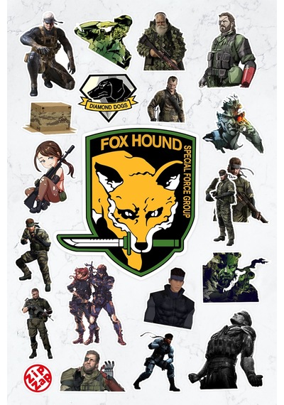 Metal Gear Solid Video Oyun Sticker Paketi 20 Adet Çok Renkli