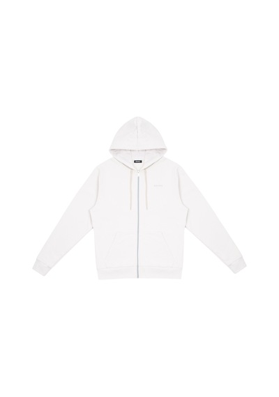 Beord Taş Pamuk Kapüşonlu Fermuarlı Sweatshirt Bzt1-135