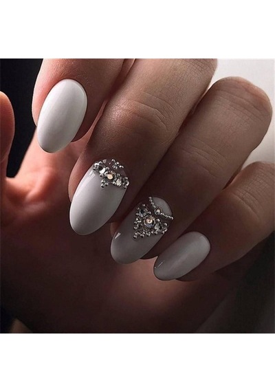 Hacimsel Kristal N1 Mor Prenses 10'lu Paket - 3d Parlak Mor Nail Art Taşı
