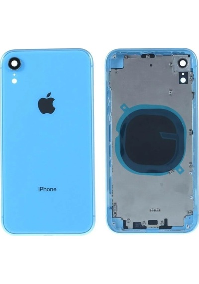 Apple Uyumlu iPhone Xr A Kalite Boş Kasa Arka Kapak Mavi