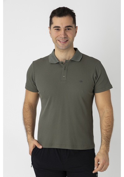 Crozwise Pamuk Pike Waffle Polo Yaka Tişört Haki 7152-04
