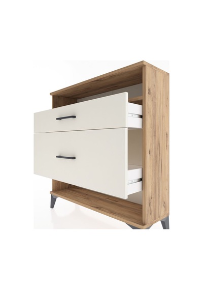 Arges Şifonyer Tek Raflı 2 Çekmeceli 88x30x96 Çam-aytaşı Atlas Çam