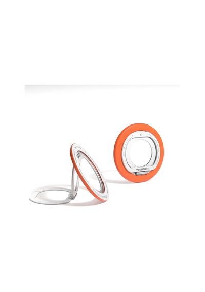Youngkit Magnetik 360 Derece Dönebilen Dual Fold Rotating Serisi Parmak Ring Stand Turuncu