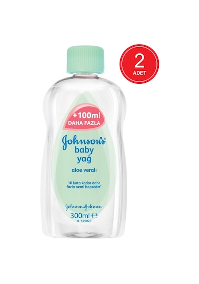 Johnson's Baby N-549020 Aloe Veralı Bebek Yağı 2 x 300 ML