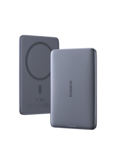 Baseus Picogo 0.3'' Ultra İnce 5000mah Magsafe Kablosuz Powerbank, Gri Gri