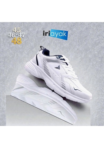İriayak Büyük Numara 45-48 / Erkek Spor / Erkek Günlük Kullanıma Uygun Beyaz