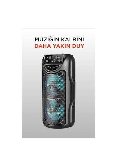 Torima GTS-1558 3" RGB Ledli Taşınabilir Bluetooth Parti Hoparlörü
