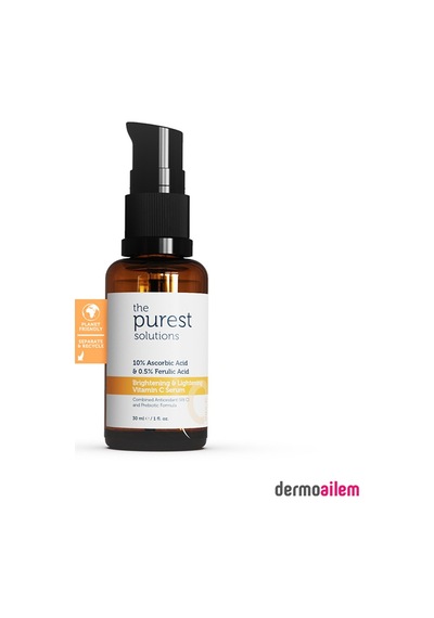 The Purest Solutions Vita-c Serum %10 Ascorbic Acid&ferulic Acid%0,5 30 Ml Aydınlatıcı Renk Tonu Eşitleyici Cvitamini Serum