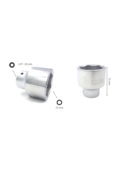 Ceta Form 55 mm 3/4” 6 Köşe Lokma Anahtar C32-H55