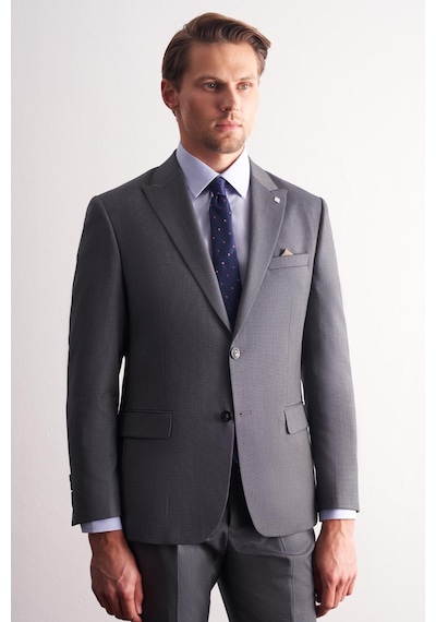 İmza Haki Kırlangıç Yaka Kendinden Desenli Esnek Bel Slim Fit 6 Drop Takım Elbise 1001255168 Haki