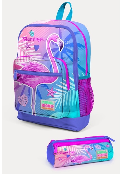 Coral High Kids Lavanta Pembe Flamingo Desenli 2'li Okul Çanta Seti Set0223705
