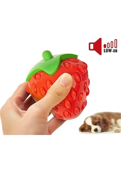 Nunbell Aromalı Ve Sesli Çilek Köpek Oyuncağı