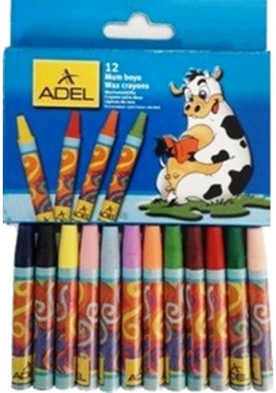 Adel Mum Pastel Boya 12 'li Karton Kutu