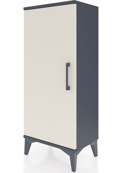 Arges Komodin Tek Kapaklı 44x30x106 Antrasit-aytaşı Antrasit