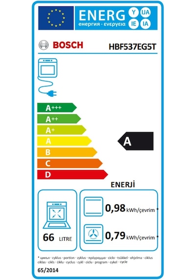 Bosch HBF537EG5T 66 LT Ankastre Fırın