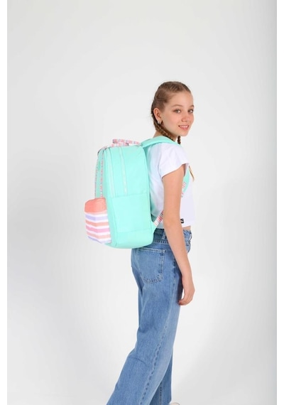 Kaukko Double Stripe Sırt Çantası Mint K1767